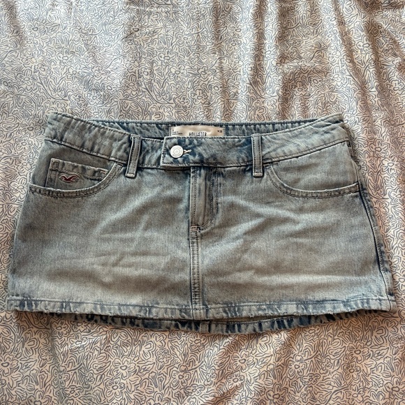 Hollister Dresses & Skirts - Hollister Faded Blue Denim Mini Skirt